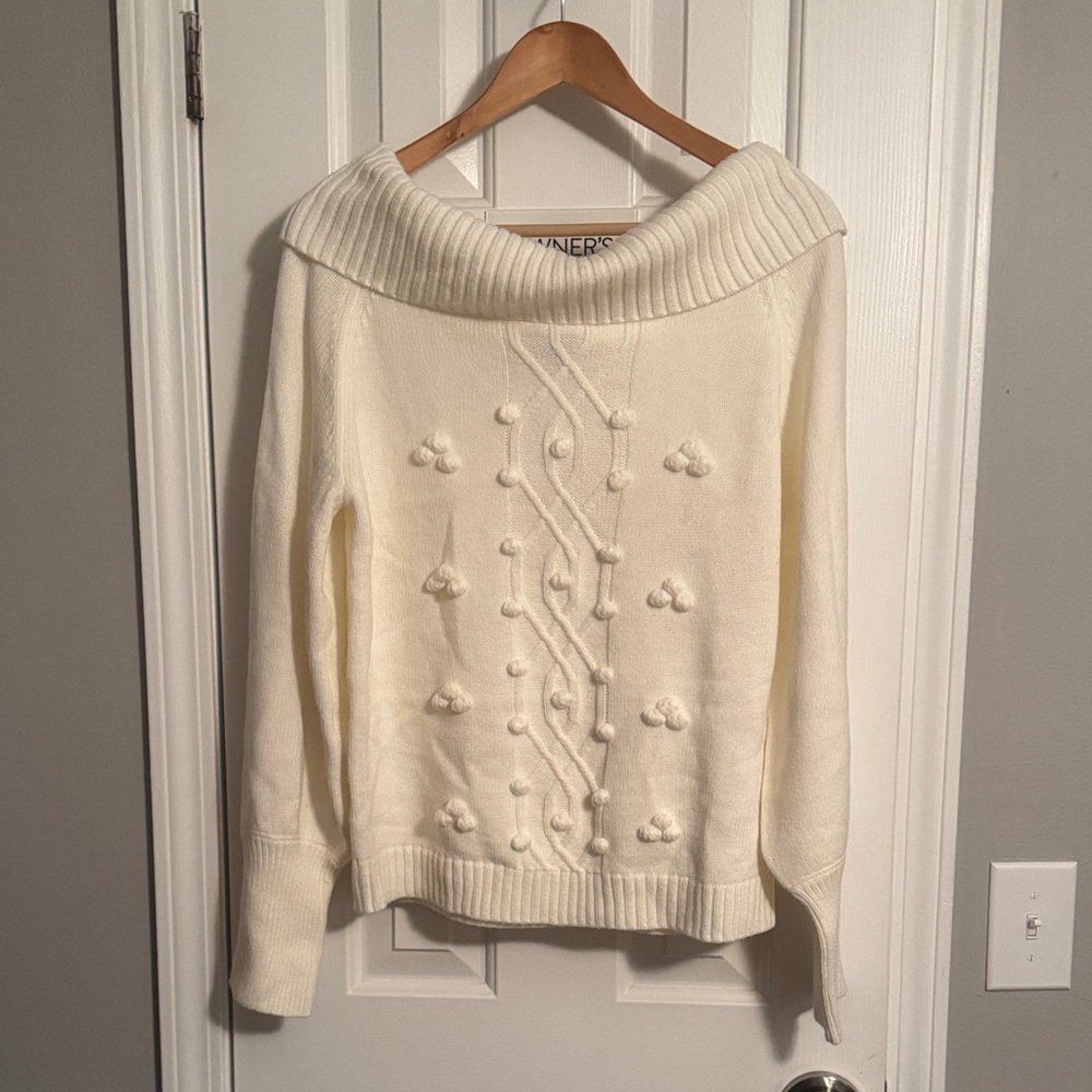 ANDREE BY UNIT Cream Cowl Neck Sweater (R)